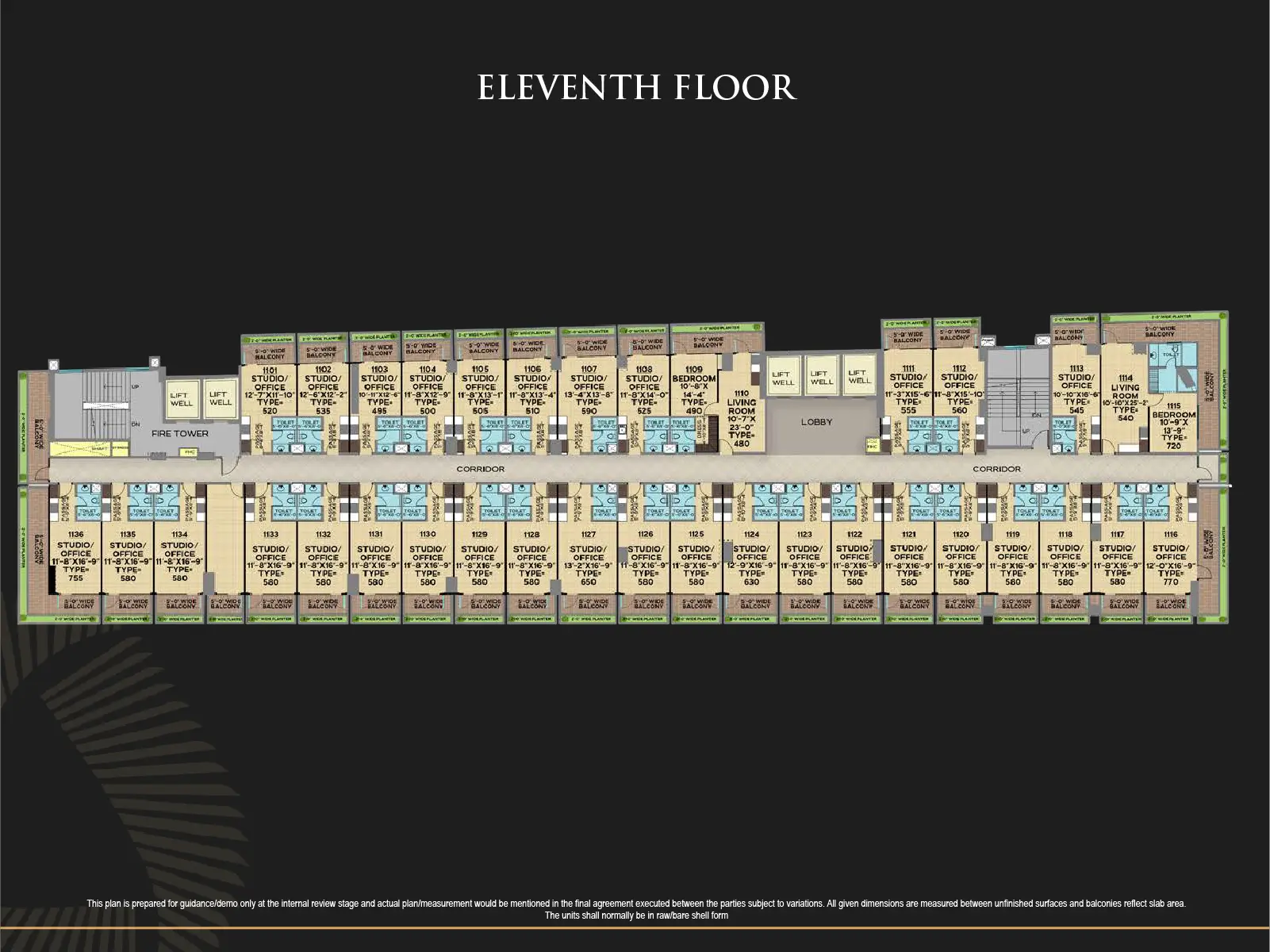 Dasnac Arc eleventh floor plan