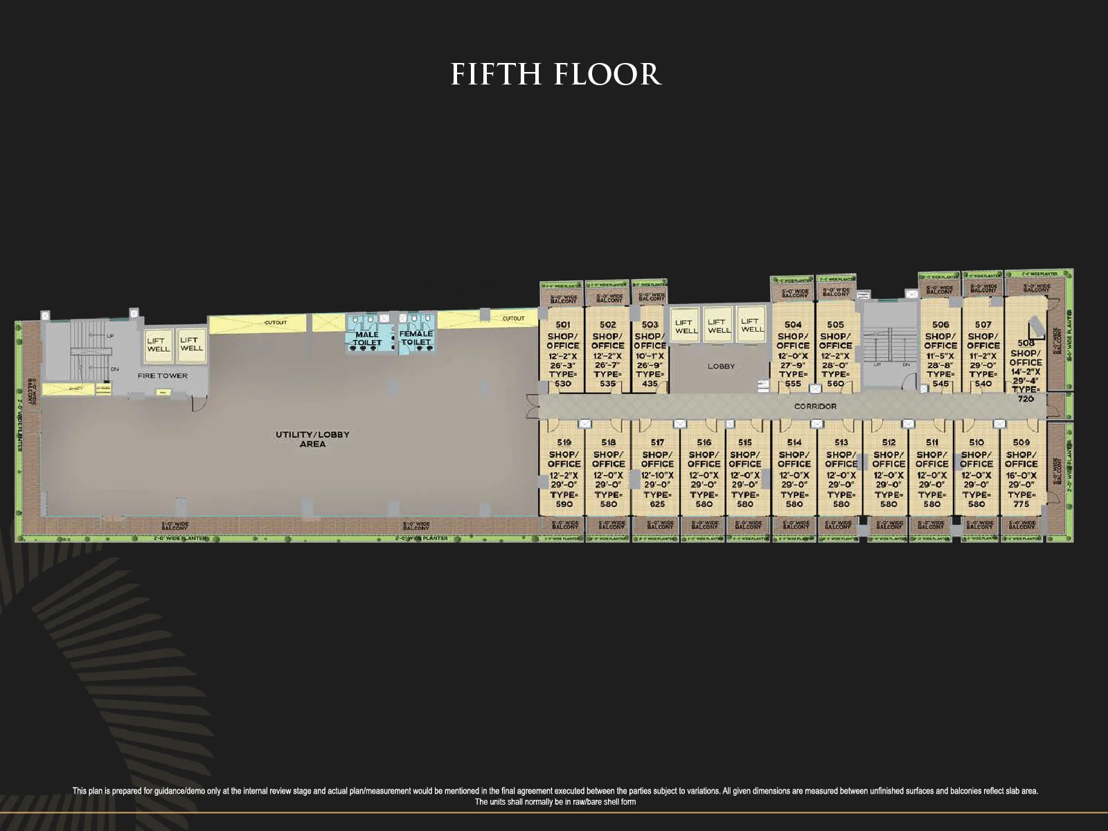 Dasnac Arc fifth floor plan