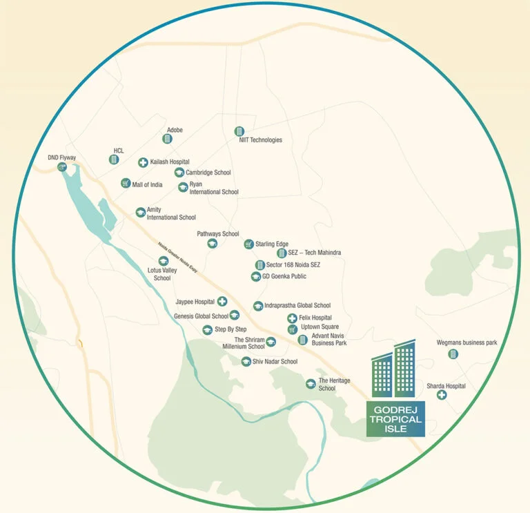 Godrej Tropical isle location map