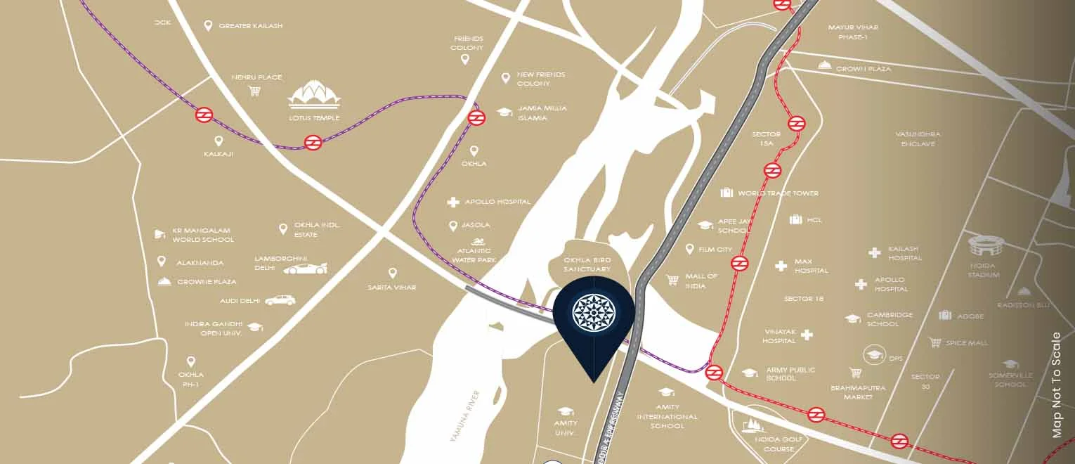M3M The Cullinan location map